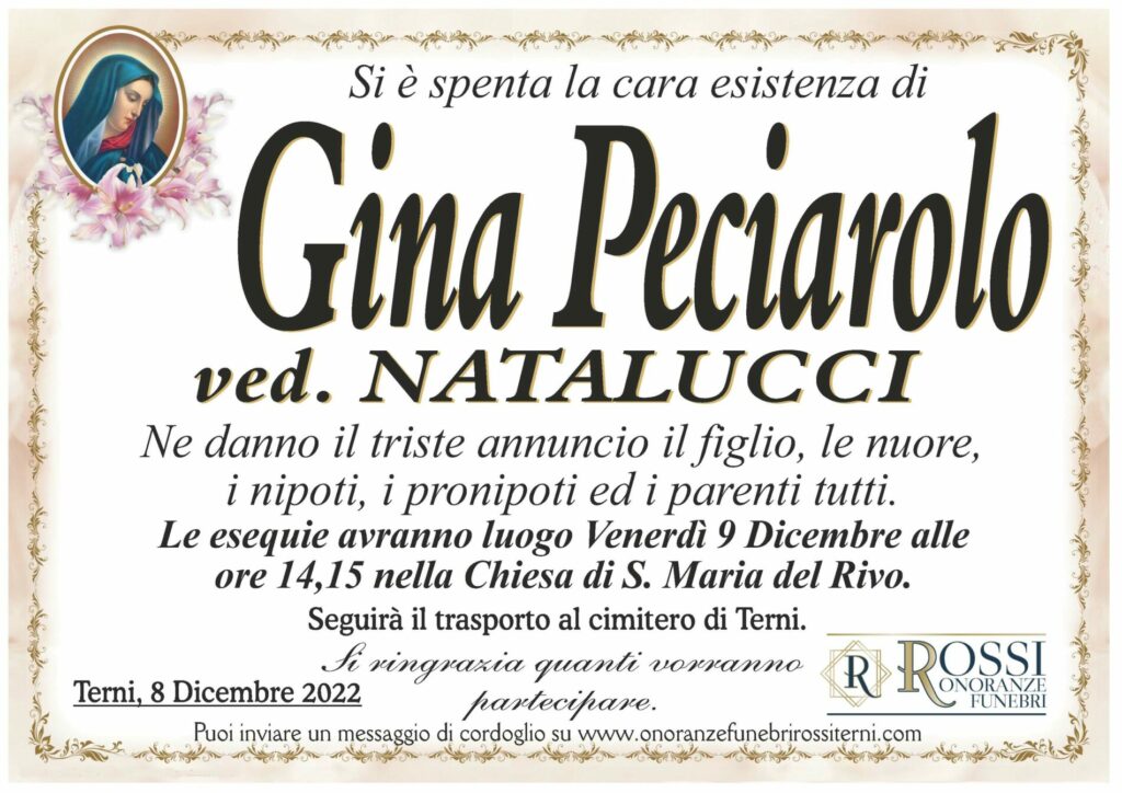 funerale-gina-peciarolo-terni