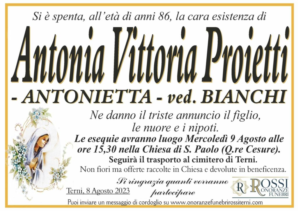funerale-antonia-vittoria-proietti-terni
