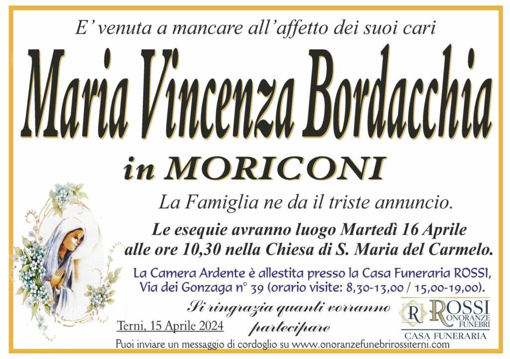 funerale-maria-bordacchia-vincenza-terni