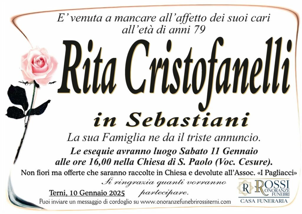 funerale-rita-cristofanelli-terni